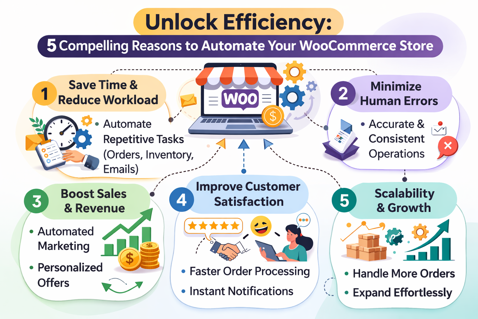 Unlock Efficiency: 5 Compelling Reasons to Automate Your WooCommerce Store Unlock Efficiency: 5 Compelling Reasons to Automate Your WooCommerce Store