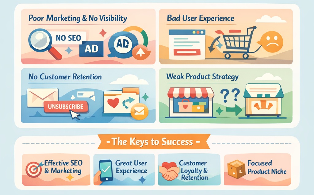 Why 90% of Ecommerce Businesses Fail (And What You Can Do About It) Why 90% of Ecommerce Businesses Fail (And What You Can Do About It)